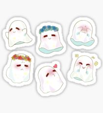 210x230 Cute Ghost Drawing Stickers Redbubble - Cute Ghost Drawing