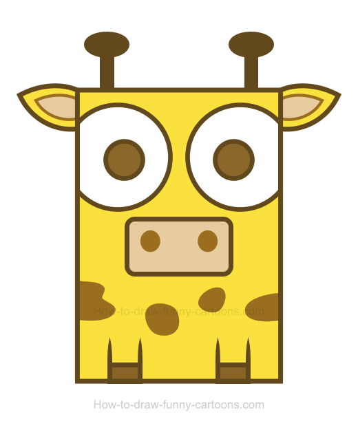 520x628 Giraffe Clipart - Cute Giraffe Drawing