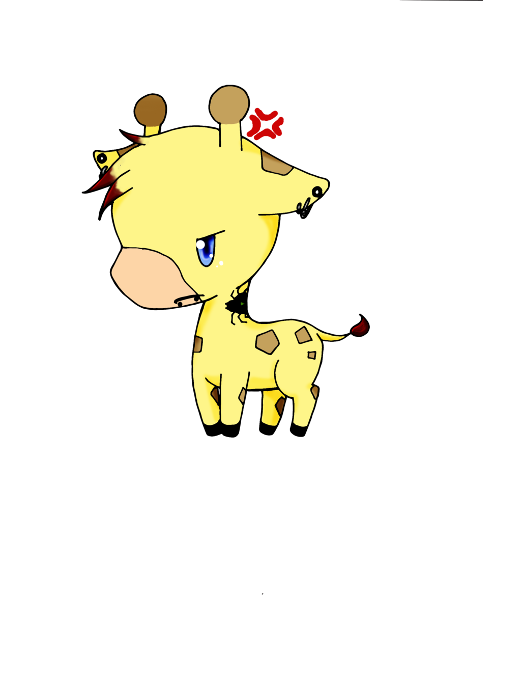 1024x1325 Collection Of Free Giraffe Drawing Anime Download On Ui Ex - Cute Giraffe Drawing Tumblr