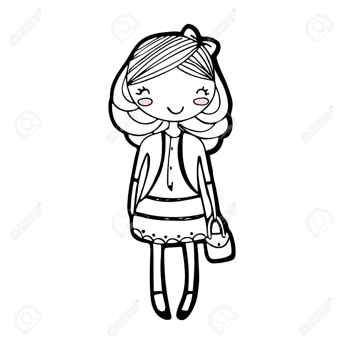 1300x1300 cute girl sketch cartoon anime girl and boy in love sketch - Cute Girl Cartoon Drawing