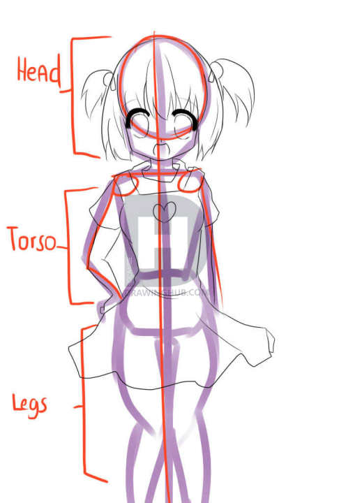 486x720 How To Draw Cute Girls, Step - Cute Girl Drawing