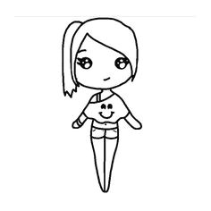 236x236 Kawaii Cute Girl Drawing Easy - Cute Girl Drawing