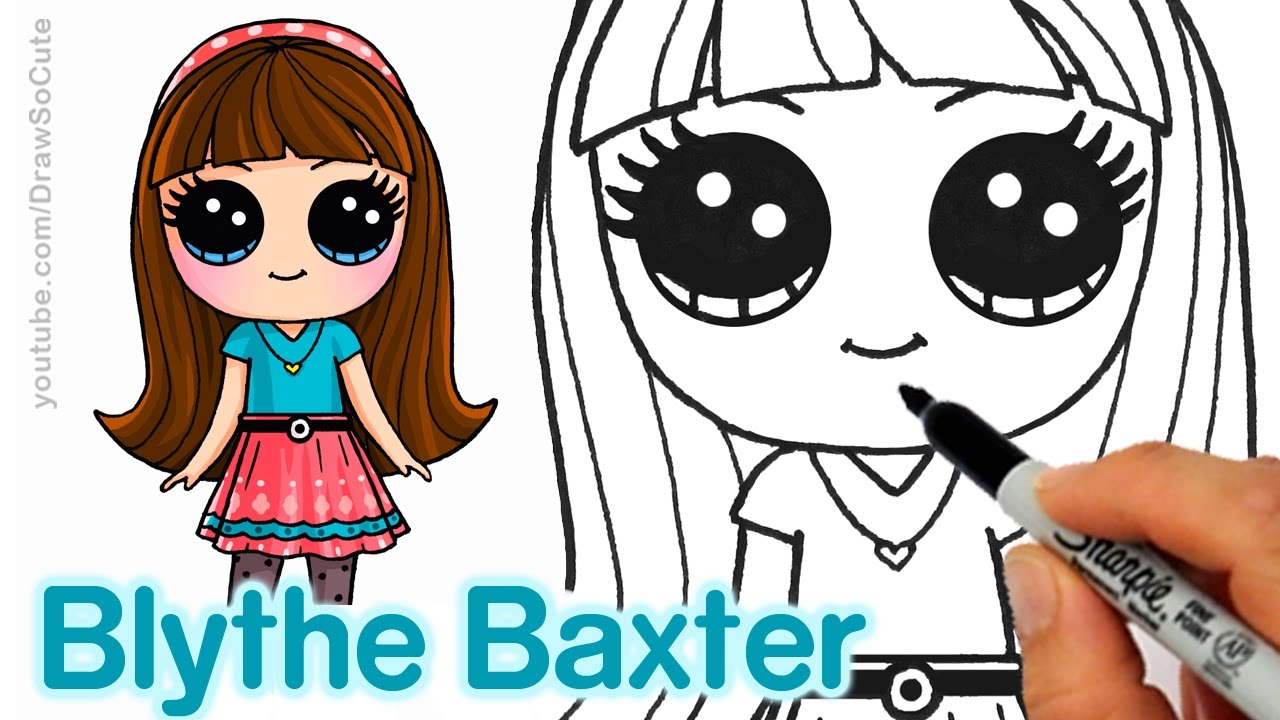1280x720 how to draw blythe baxter step - Cute Girl Drawing Easy