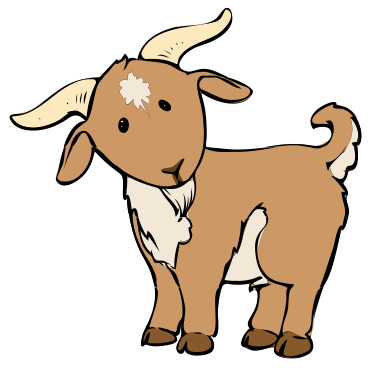 376x372 goat clip art down on the farm goat cartoon, goats, goat art - Cute Goat Drawing