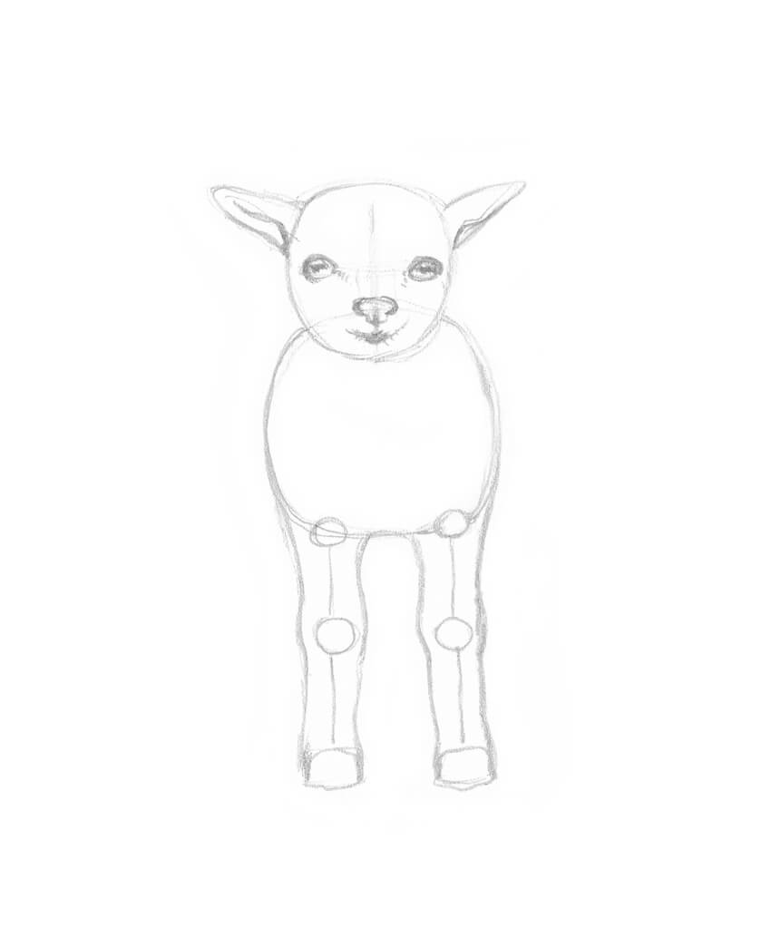 850x1033 Css Drawing Cute For Free Download - Cute Goat Drawing