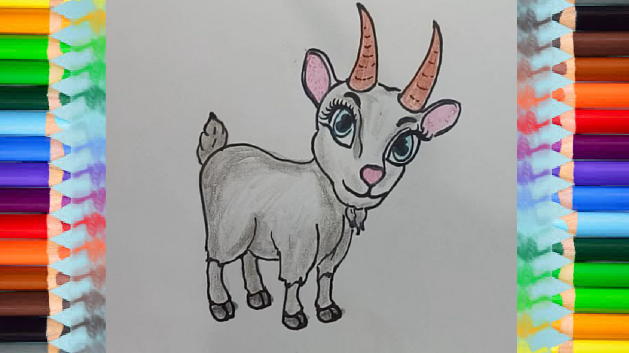 Cute Goat Drawing at PaintingValley.com | Explore collection of Cute