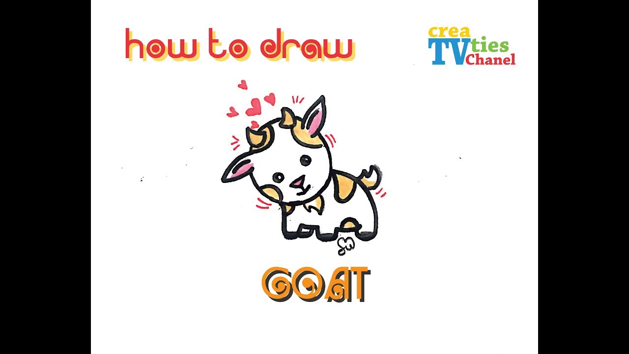 1280x720 How To Draw A Cute Goat - Cute Goat Drawing