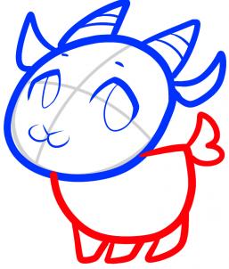 257x302 How To Draw How To Draw A Goat For Kids - Cute Goat Drawing