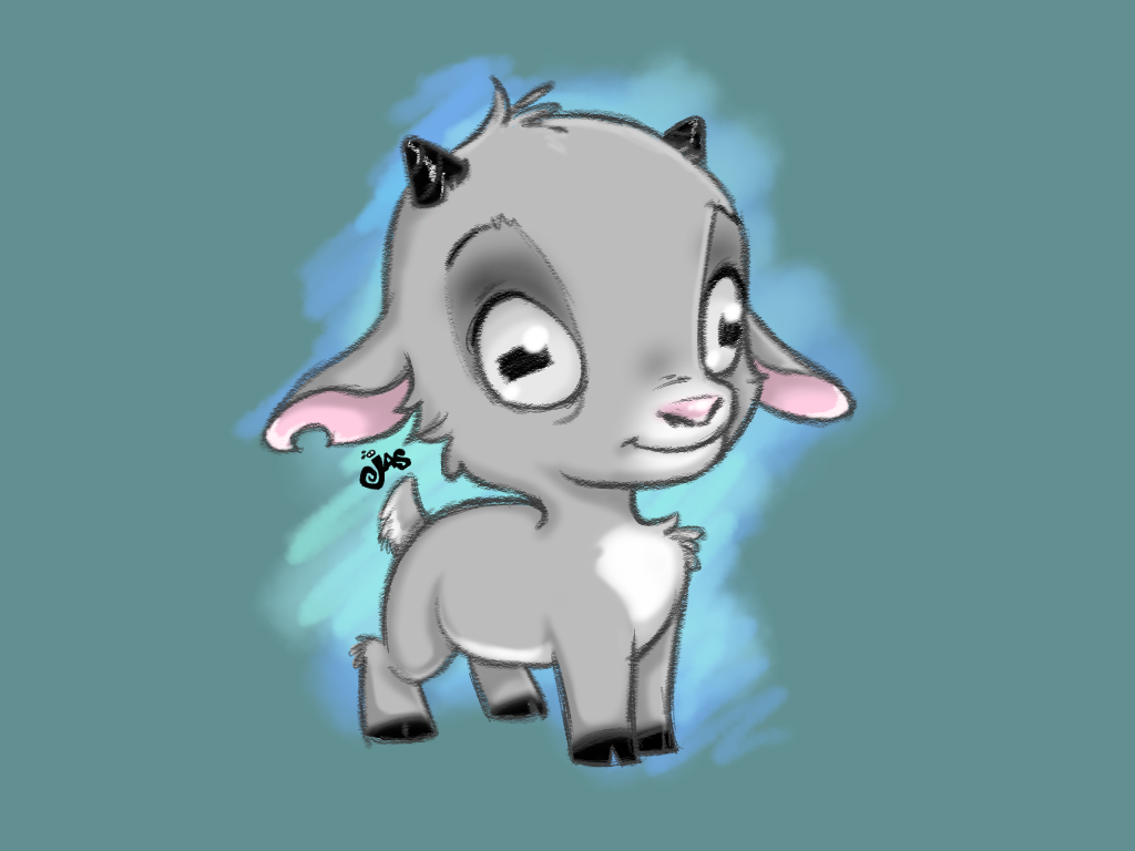 1024x768 i wanted to draw a cute goat stuff i drew in cute goats - Cute Goat Drawing