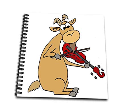 425x386 funny cute goat playing the fiddle or violin - Cute Goat Drawing