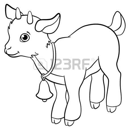 450x450 Cute Goat Clipart Black And White Great Free Clipart, Silhouette - Cute Goat Drawing
