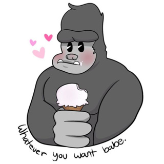 320x320 gorilla sticker i made actually drew this way before harambe died - Cute Gorilla Drawing