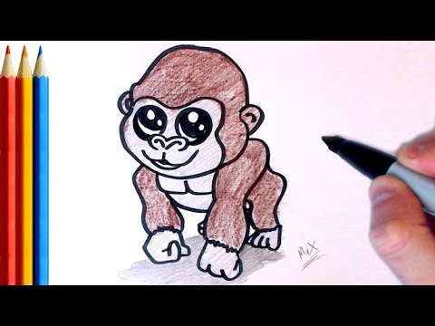 Cute Gorilla  Drawing at PaintingValley com Explore 
