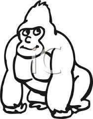 188x240 Cute Gorilla Clipart - Cute Gorilla Drawing