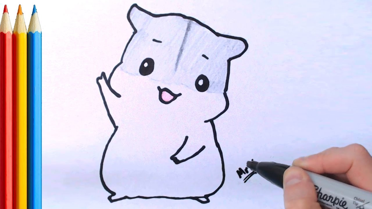 1280x720 how to draw cute hamster - Cute Hamster Drawing