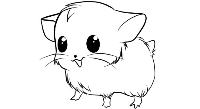 660x360 how to draw a cute hamster - Cute Hamster Drawing