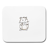 190x190 cute funny cute hamster comic drawing t shirt mouse pad spreadshirt - Cute Hamster Drawing