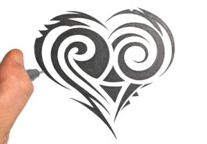 300x210 Easy Cute Love Drawings In Pencil Love Heart Drawings - Cute Heart Drawings