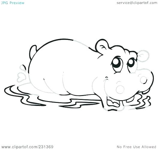 527x500 cute hippo coloring pages comfortable hippopotamus coloring - Cute Hippo Drawing