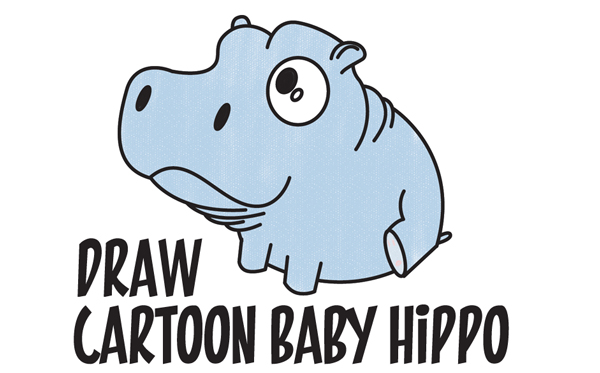 600x373 cute hippo archives - Cute Hippo Drawing