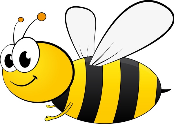 600x430 cute honeybee vector illustration with cartoon style free vector - Cute Honey Bee Drawing