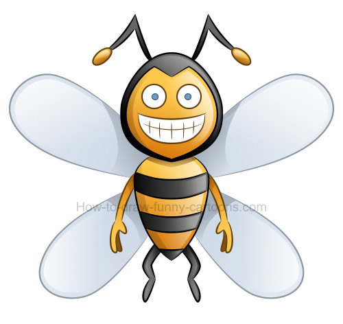 500x472 Drawing A Bee - Cute Honey Bee Drawing