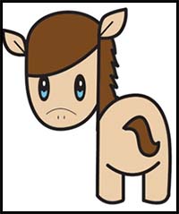 200x239 how to draw cartoon horses realistic horses drawing tutorials - Cute Horse Drawings