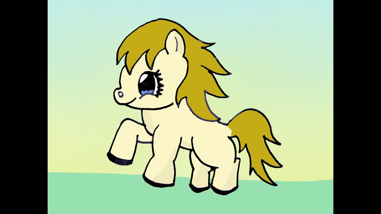 1280x720 How To Draw A Cute Baby Horse - Cute Horse Drawings