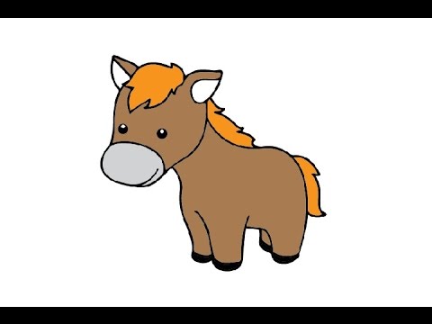 480x360 How To Draw A Cute Horse Easy Step - Cute Horse Drawings
