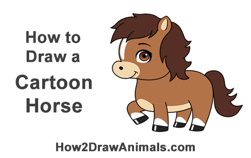 500x315 How To Draw A Horse Pony - Cute Horse Drawings