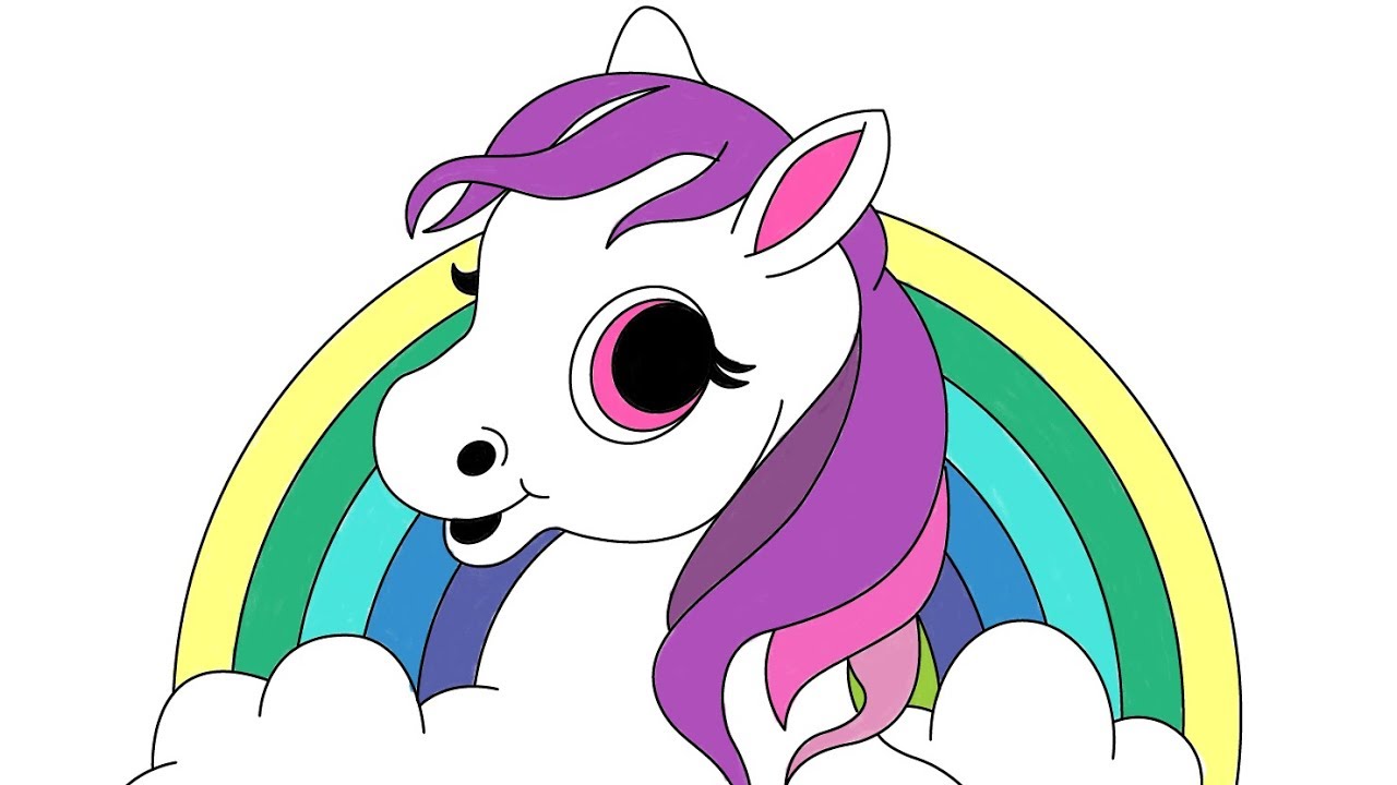 1280x720 how to draw cute horse draw cartoon horse draw color horse - Cute Horse Drawings