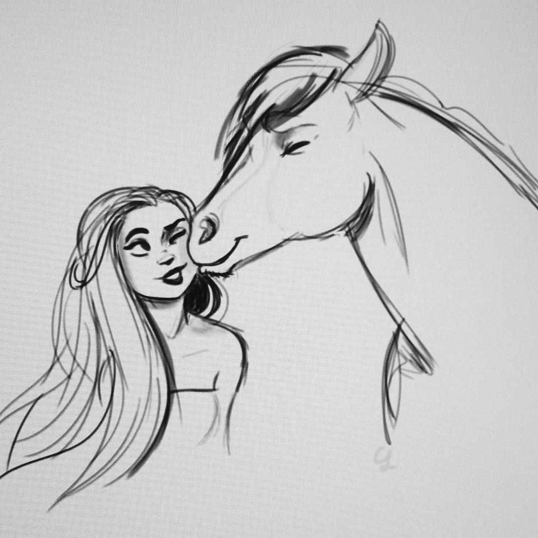 1080x1080 Christina Sanchez Super Duper Quick Sketch!! Haven't Drawn - Cute Horse Drawings