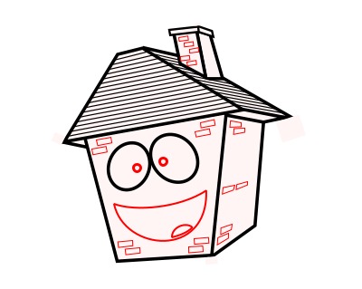 400x319 Drawing A Cartoon House - Cute House Drawing