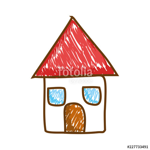 500x500 Cute House Drawing Icon Stock Image And Royalty Free Vector - Cute House Drawing