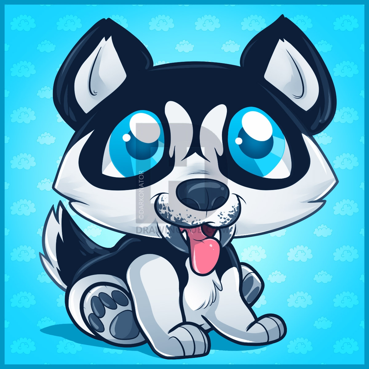 1200x1200 how to draw a husky puppy, husky puppy, step - Cute Husky Drawing