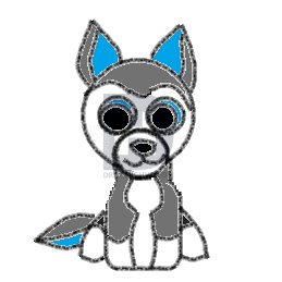 259x259 A Cute Husky Drawing - Cute Husky Drawing