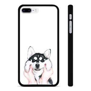300x300 Cute Husky Drawing Hard Black Phone Case Cover Fits Iphone - Cute Husky Drawing