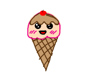 300x250 Cute Ice Cream Cone! Drawing - Cute Ice Cream Cone Drawing
