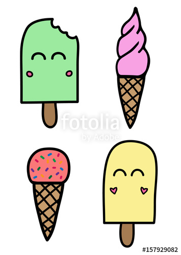 Cute Ice Cream Cone Drawing At PaintingValley Com Explore Collection Of Cute Ice Cream Cone
