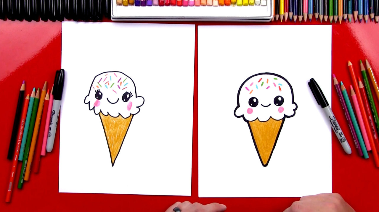 1280x717 Art For Kids Hub! How To Draw A Cute Ice Cream - Cute Ice Cream Cone Drawing