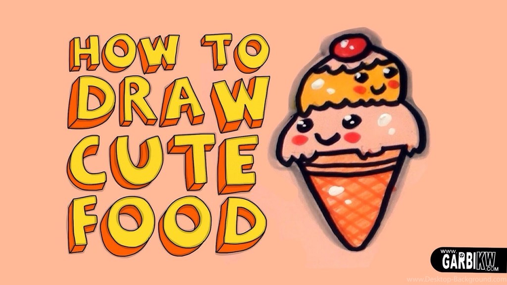 1024x576 How To Draw A Cute Ice Cream Kawaii Food Easy Drawings - Cute Ice Cream Drawing