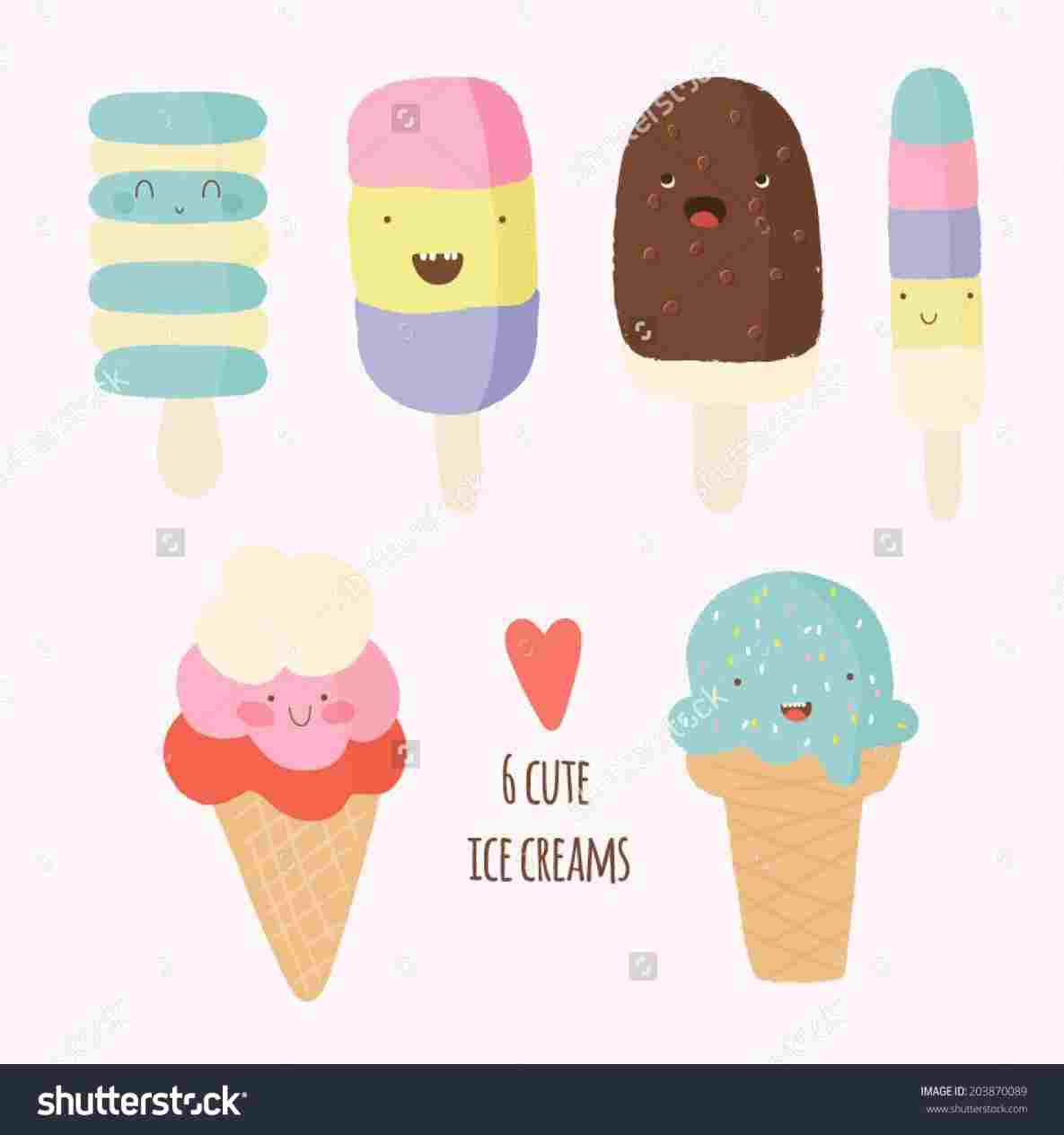 1185x1264 Draw So Cute Ice Cream Cone - Cute Ice Cream Drawing