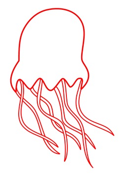 250x360 Drawing A Cartoon Jellyfish - Cute Jellyfish Drawing