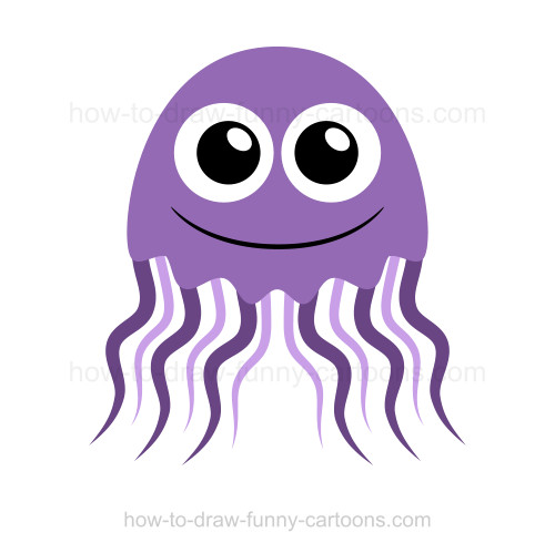 500x499 How To Draw A Jellyfish - Cute Jellyfish Drawing