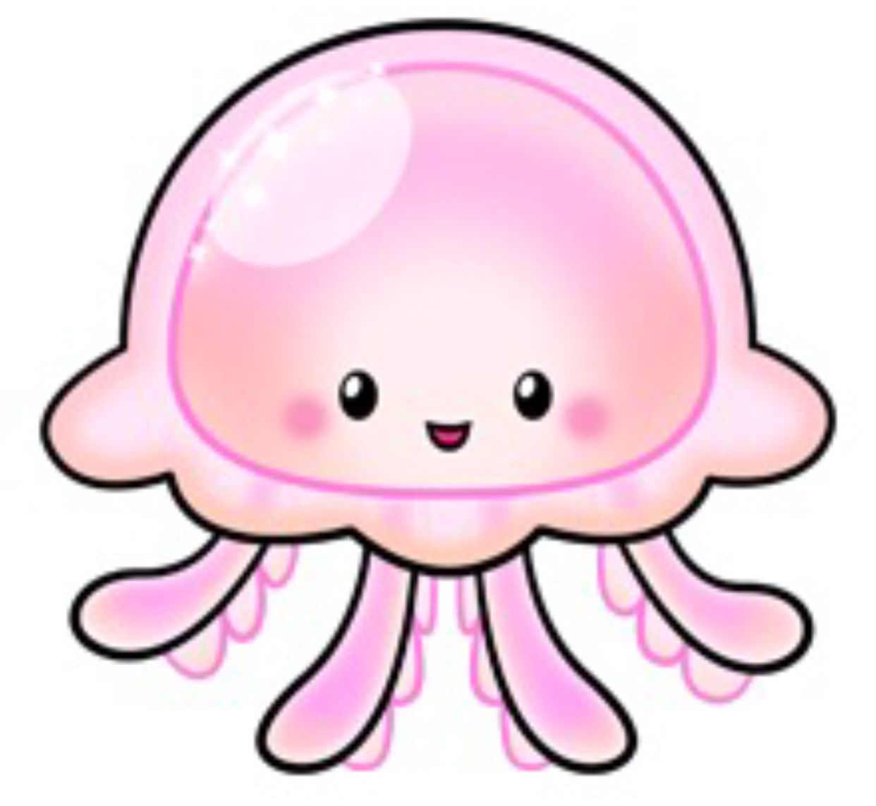 1242x1143 Jellyfish - Cute Jellyfish Drawing