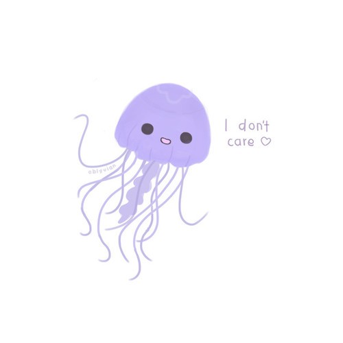 500x500 Large Cute Jellyfish Drawing - Cute Jellyfish Drawing
