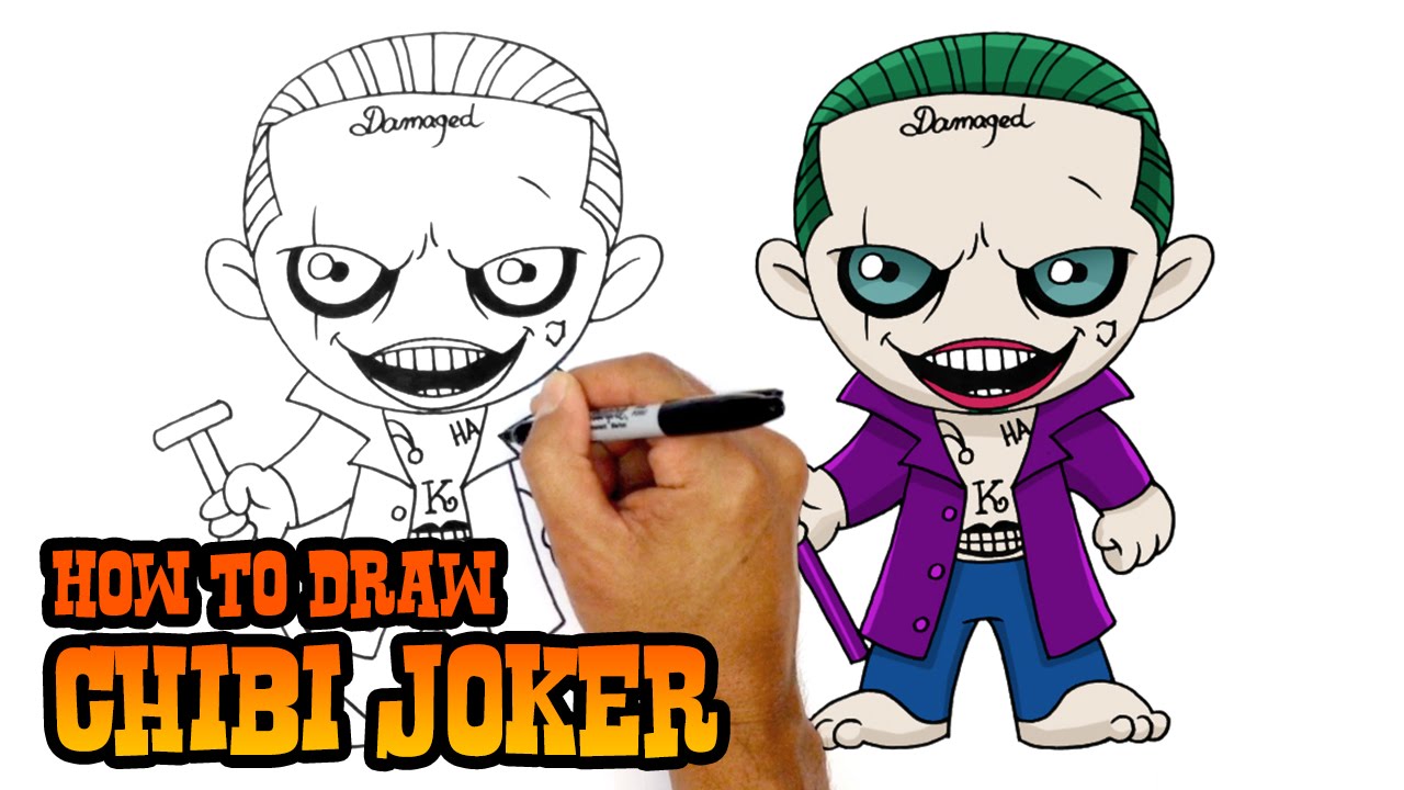 1280x720 how to draw joker suicide squad - Cute Joker Drawing