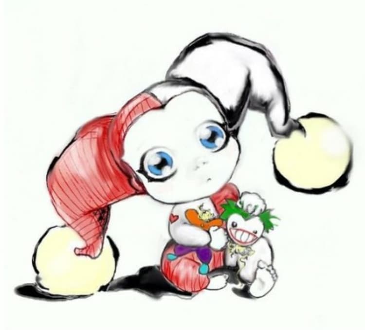 750x678 Image About Cute In Drawing - Cute Joker Drawing