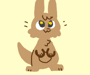 300x250 Cute Kangaroo Drawing - Cute Kangaroo Drawing