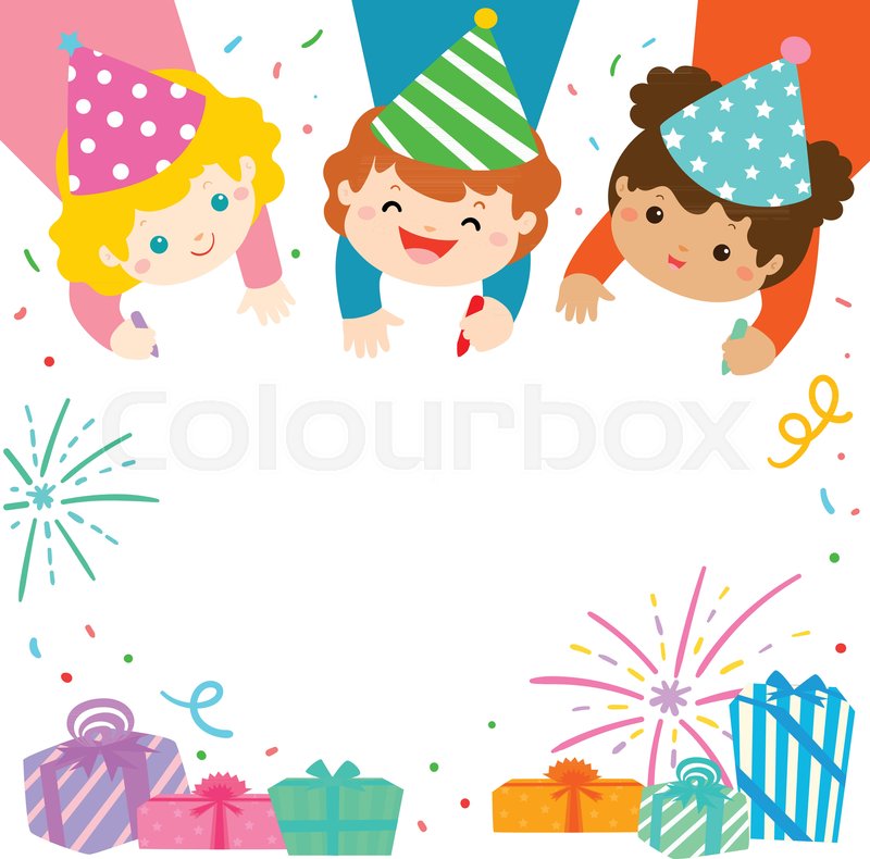 800x790 Multicultural Cute Kids Draw Stock Vector Colourbox - Cute Kid Drawings